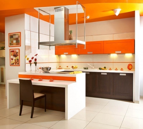 Оранжевая кухня картинка