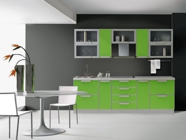 кухня в зеленом цвете фото