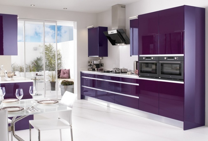 Фиолетовая кухня фото