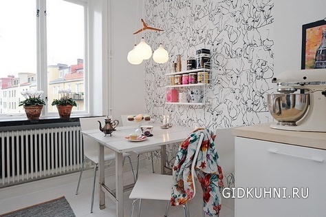 Мебель для кухни в скандинавском стиле