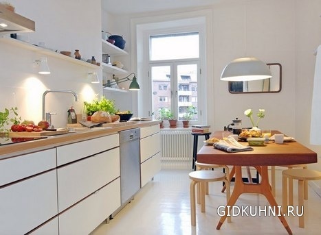 Мебель для кухни в скандинавском стиле - фото