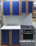 Стильная синяя кухня фото